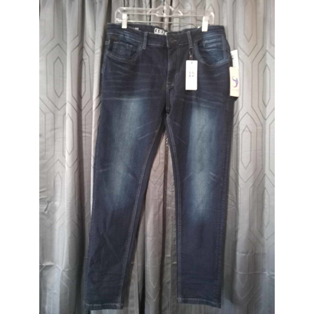 SOBK Mens Skinny Fit Jeans